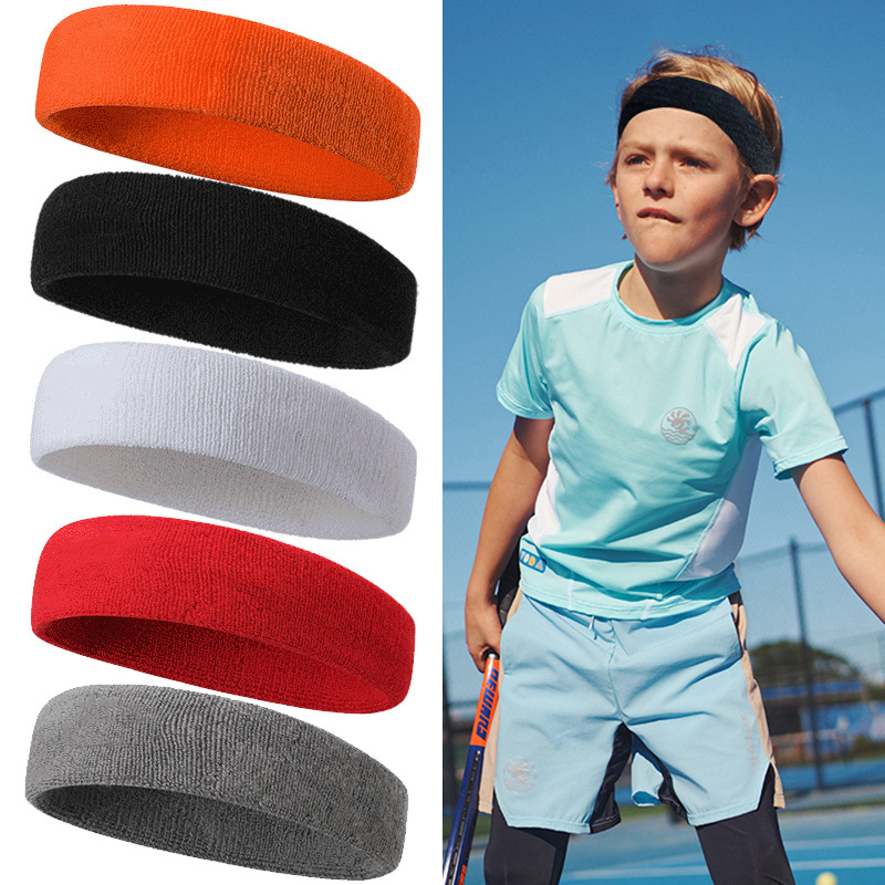 跨境儿童运动发带男女吸汗篮球足球跑步健身毛巾止汗带儿童发饰