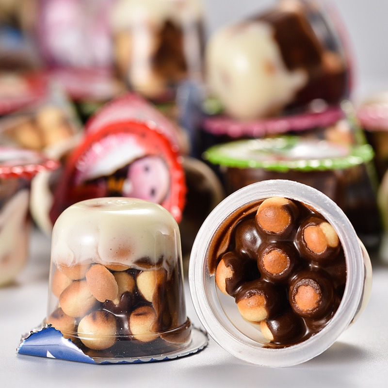 巧克力杯巧克力饼干星球杯q乐杯大杯小杯儿童学生小零食散装整箱