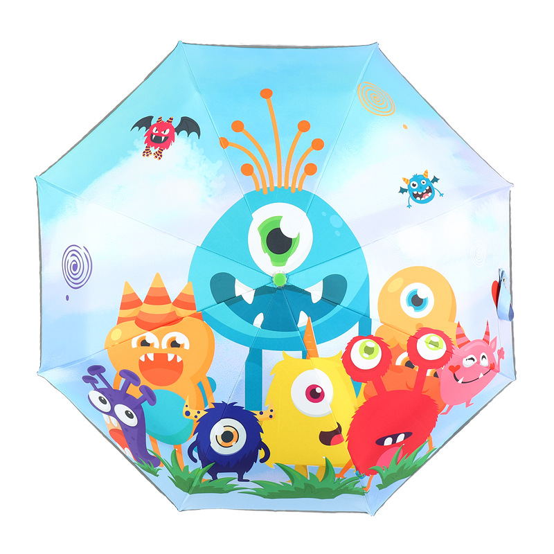 Automatic Safety Children's Umbrella Cartoon Custom Anti-Rebound Self-Opening Umbrella Folding Primary School Boy Cute School Commute Umbrella