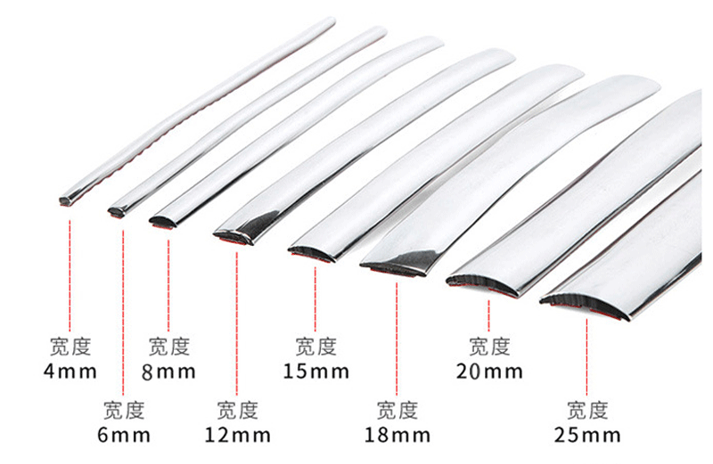 汽车镀铬亮条车窗通用装饰条保险杠防擦保护条防刮防撞条车门边条