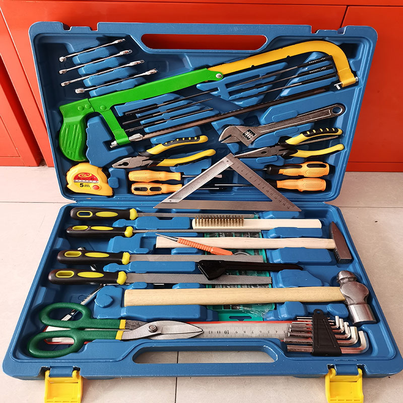 得力工具 28件日常家用综合维修锂电池手电钻套装工具箱 dl1028l-报价