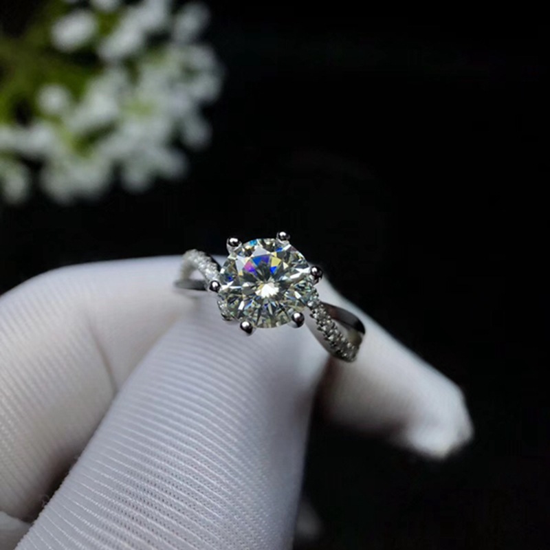 5--8--9mm925银镀白金戒指空托 可代镶嵌莫桑钻r1264-阿里巴巴