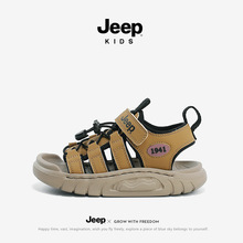 Jeep儿童运动凉鞋中大童男孩夏款2024新款沙滩鞋防滑户外男童鞋子