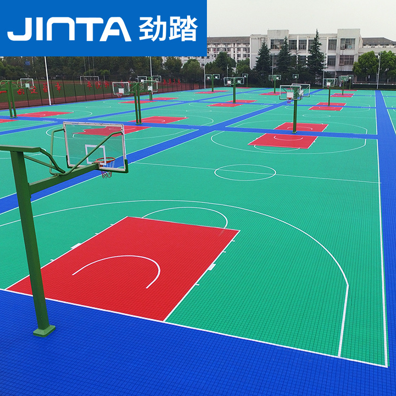 劲踏 篮球场悬浮拼接地板弹性软塑x3室外地板防滑运动橡胶地垫