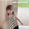 Children's wear 2021 A summer Flying sleeve jacket French Sleeveless bow Hollow Wave Forest Korean Edition Children's wear 2021 A summer Flying sleeve jacket French Sleeveless bow Hollow Wave Forest Korean Edition