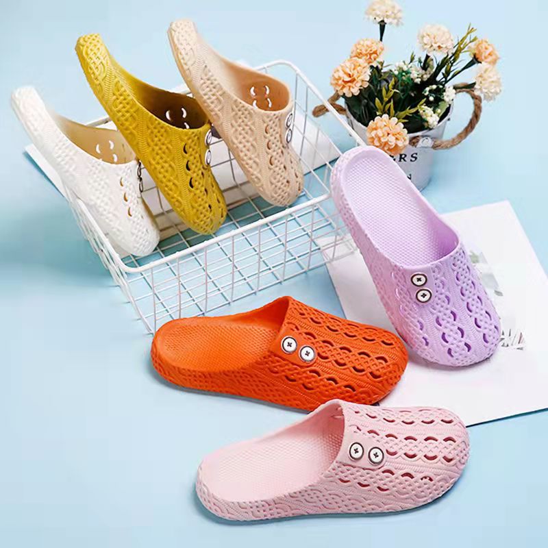 Spring and Summer Hot-Selling Hole Shoes Female Korean Students Home Outdoor Non-Slip Comfortable Hollow Breathable Sandals Female Wholesale