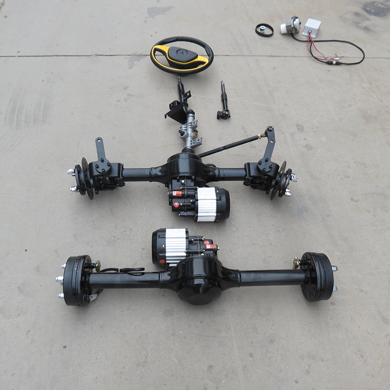 前驱动转向前桥碟刹加粗改装前驱动双节鼓刹驱动桥碟刹方向总成