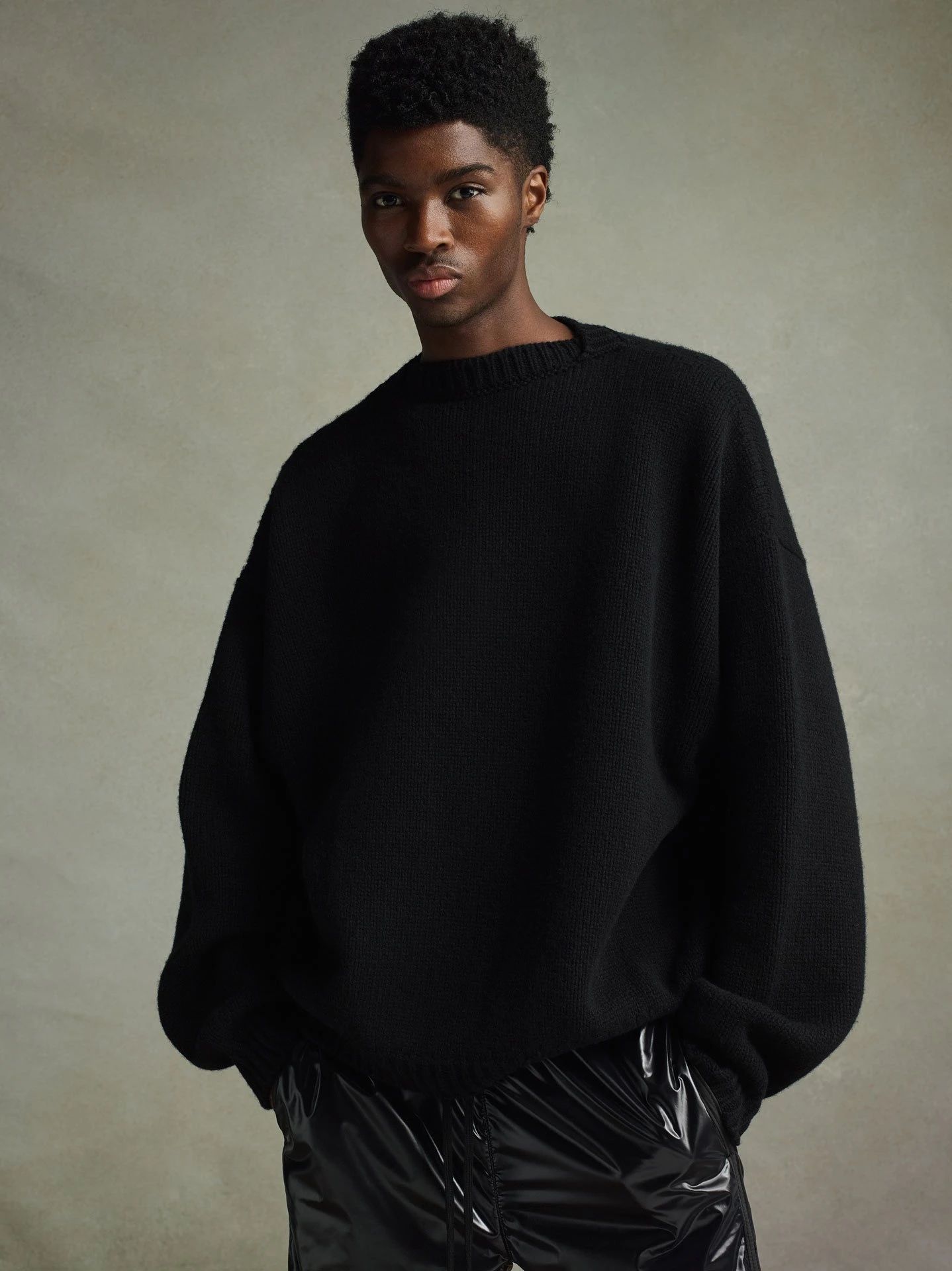 过验fear of god第七季fog毛衣高街宽松情侣纯色百搭圆领针织衫男