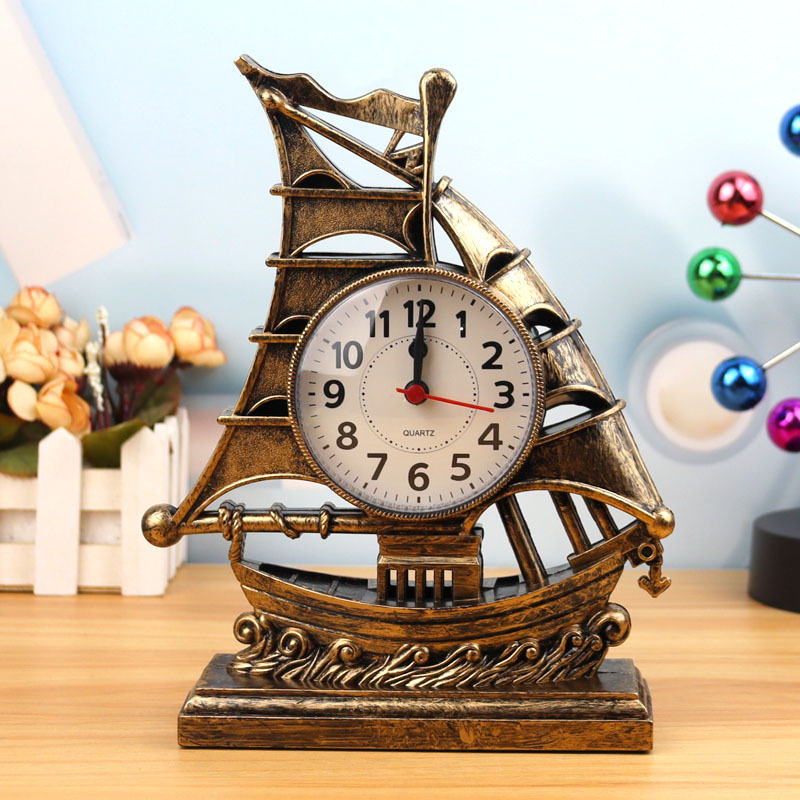 Factory Wholesale Alarm Clock Creative Retro Alarm Clock Student Gift Alarm Clock Smooth Sailing Model Alarm Clock One Piece Dropshipping