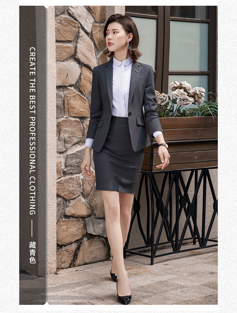 职业装套装裤裙男女同款西装三件套售楼部西服商务正装销售工作服