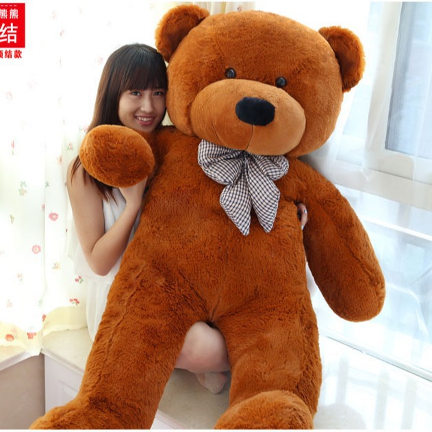 8m毛绒玩具娃娃美国大熊领结熊皮壳一件代发-阿里巴巴