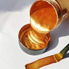 100/300ml Gold Paint Metallic acrylic paint,waterproof not f