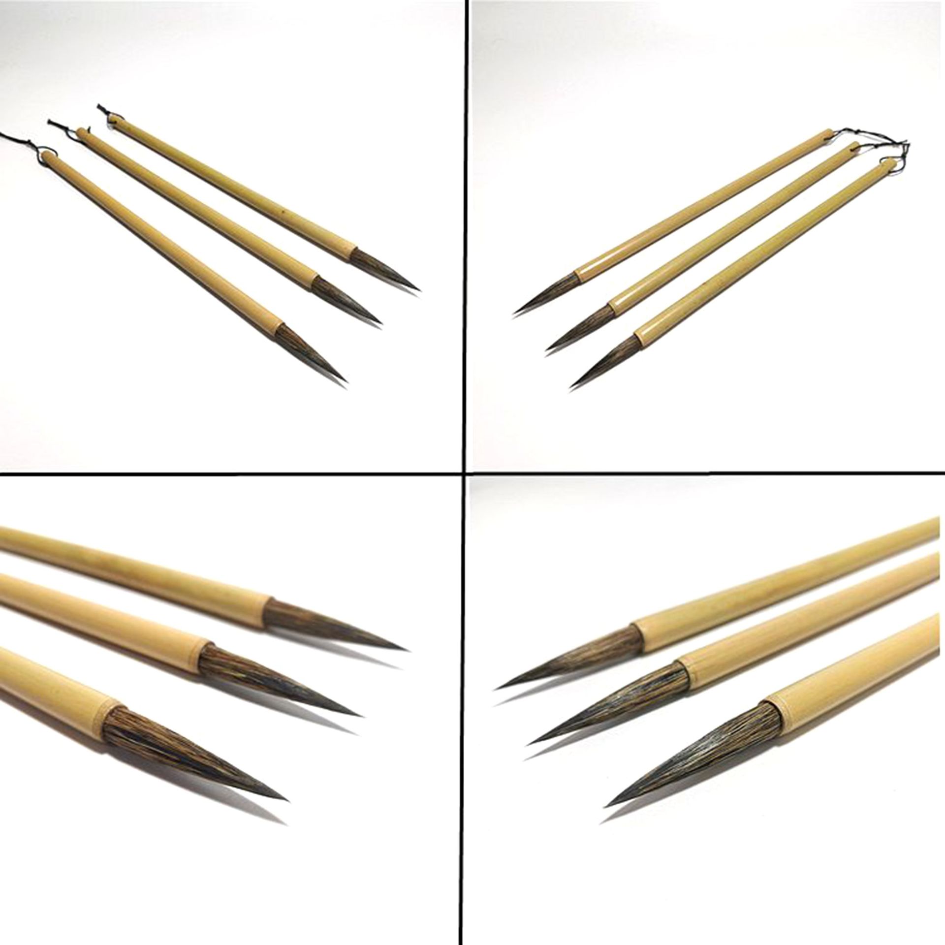 石獾勾线画笔描笔彩绘勾勒点眉 国画花鸟工笔行草叶筋勾边描金