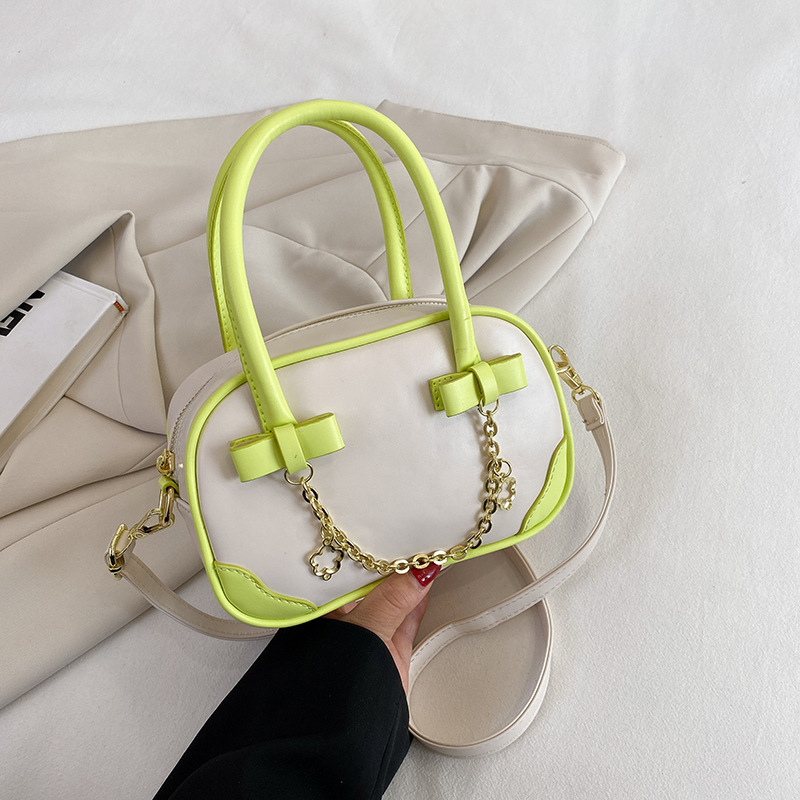 Internet Celebrity Simple Small Bag Women's 2023 Fashionable New Handbag Contrast Color Western Style Spring and Summer All-Match Crossbody Small Square Bag