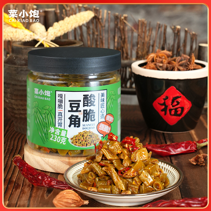 菜小饱酸豆角230g*2瓶开胃下饭菜香辣脆爽腌制农家酱菜酸豇豆即食