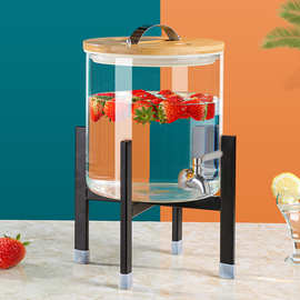 耐热玻璃果汁缸大容量凉水壶柠檬汽水饮料桶冷饮机果汁鼎可乐桶