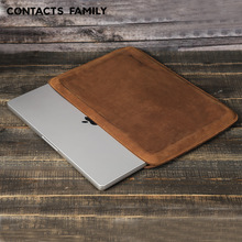 适用新款macbookpro14.2保护套疯马皮苹果笔记本电脑皮套一件代发