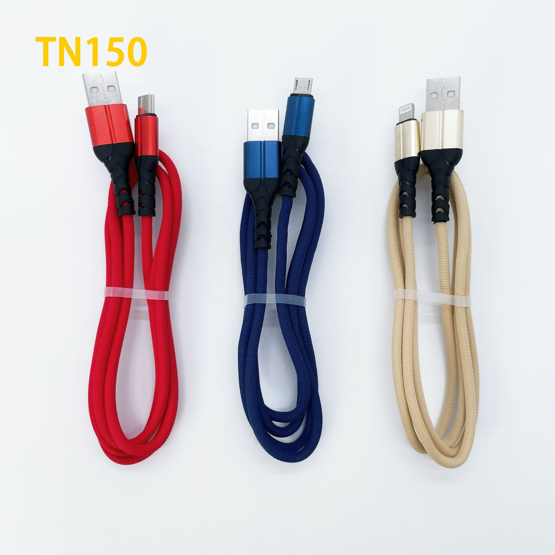 Tn150 New Woven Fast Charge Data Cable I5 Android TC Smartphone Qc3.0 Fast Charge Function Delivery Supported
