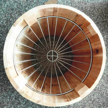 PK7J蒸饭木桶定 做圆形倒甄商用糯米饭团不锈钢底篦子传统木蒸烤