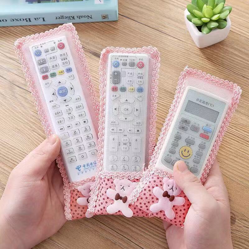 Remote Control Cover Bear Fabric Remote Control Cover Bow Protective Cover TV Air Conditioner the Cover of Remote Controller Dust Cover Wholesale