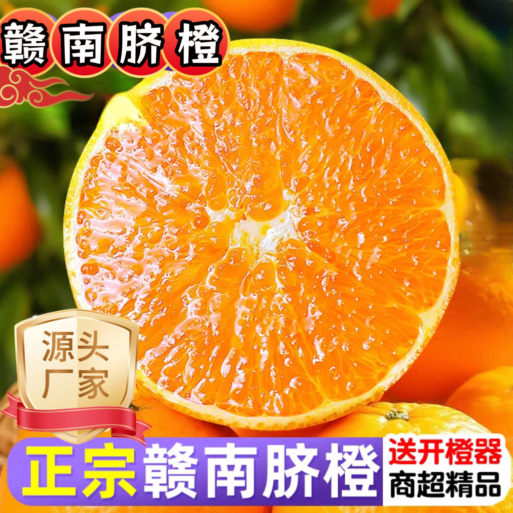 江西赣南脐橙新鲜当季水果产地直发应季橙子现摘批发脐橙厂家直发