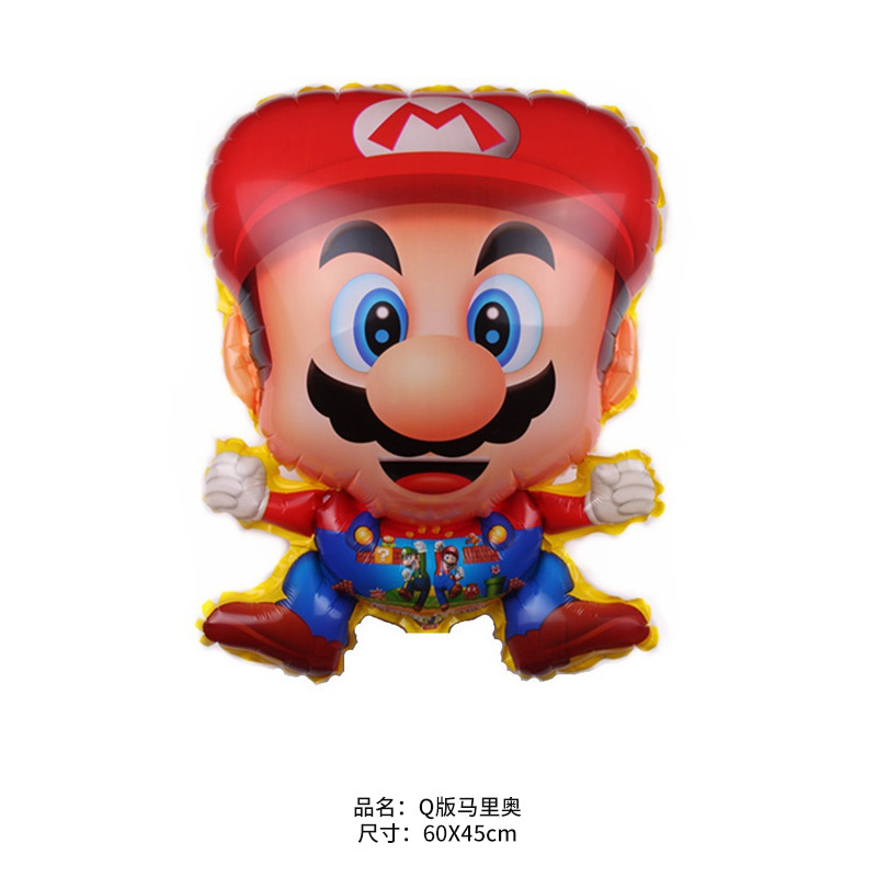 Cartoon Mario Aluminum Balloon Super Mario War Children's Toy Aluminum Balloon Birthday Party Decoration