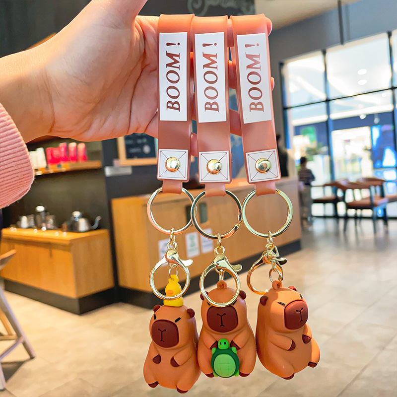 New Cartoon Capabala Doll Key Chain Cute Cars and Bags Keychain Couple Pendant Gift Wholesale