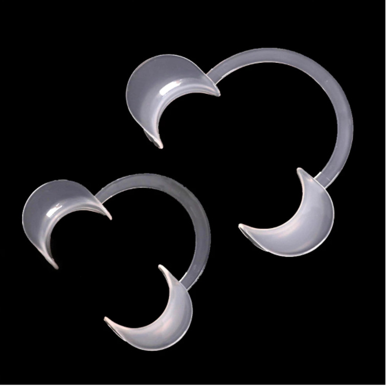 现货新款乳白色c型开口器 支撑扩口器 张口气