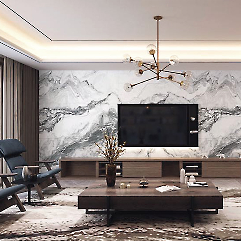 欧式别墅900x1800通体大理石客厅地板砖电视背景墙连纹干挂大板砖