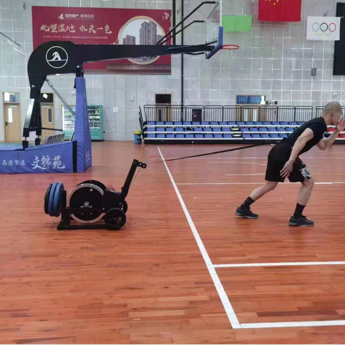 爆炸机阻力训练器拉力绳抗阻力训练器力量体能爆发力健身训练器材