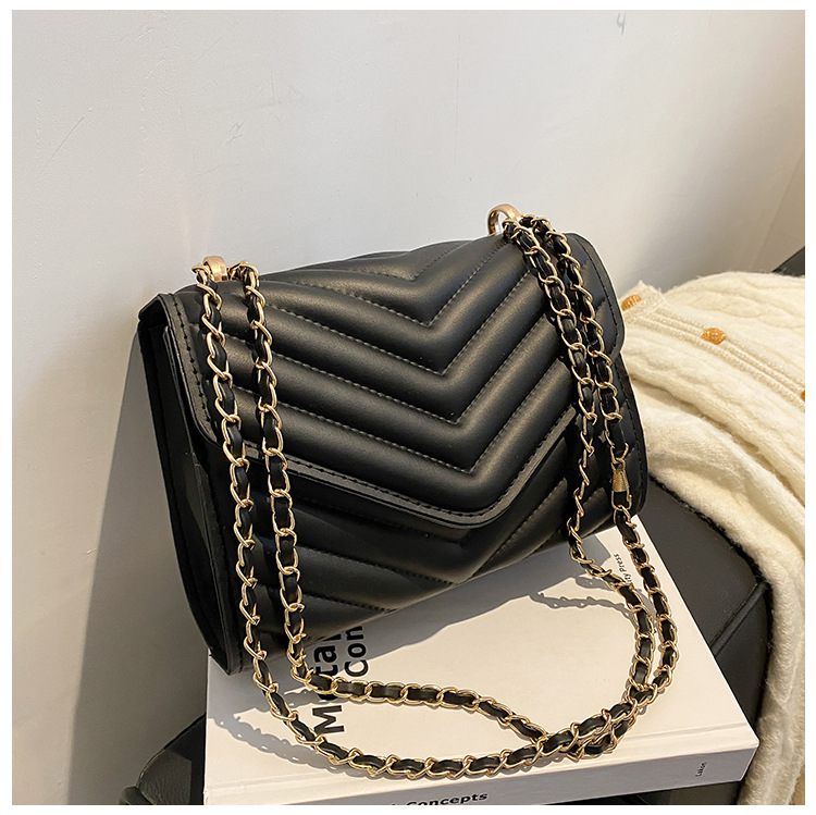 Popular Texture Crossbody Small Square Bag 2021 New Diamond Embroidery Thread Chain Bag Women's Bag Korean Style Western Style Women's Shoulder Bag