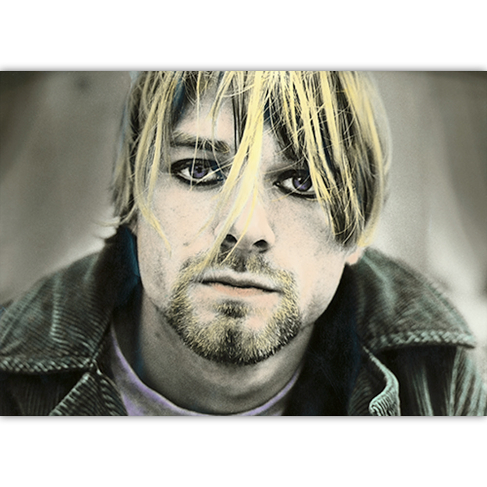 速卖通涅盘科特柯本明星海报 复古摇滚乐团人物宿舍卧室装饰画