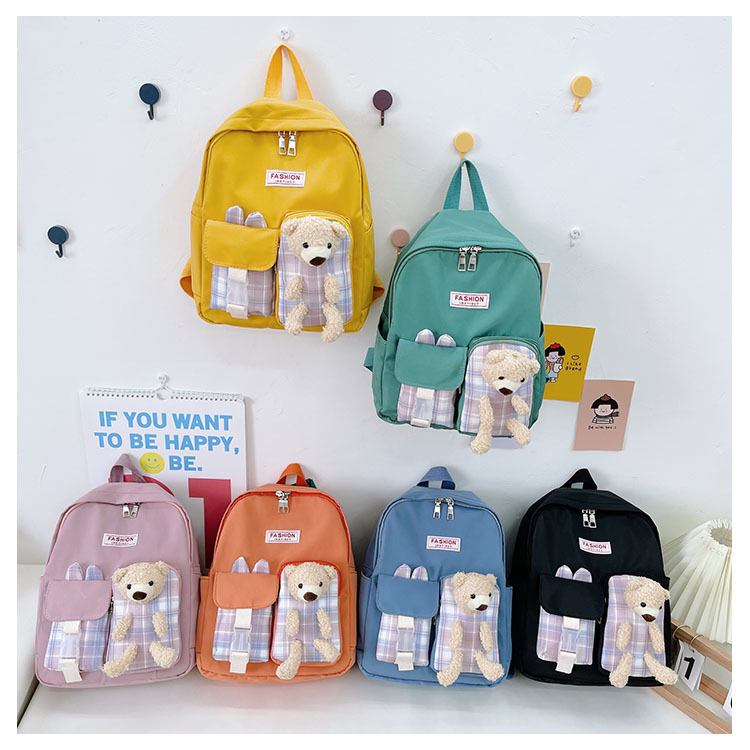 Children's Bag 2022 New Backpack Cute Rabbit Bear Backpack Fashion Toddler 3 Years Old 7 Baby Schoolbag