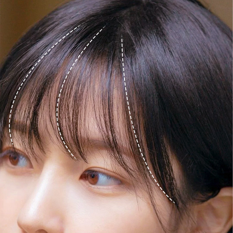 空气刘海假发女真发圆脸自然网红假刘海隐形无痕前额齐刘海假发片