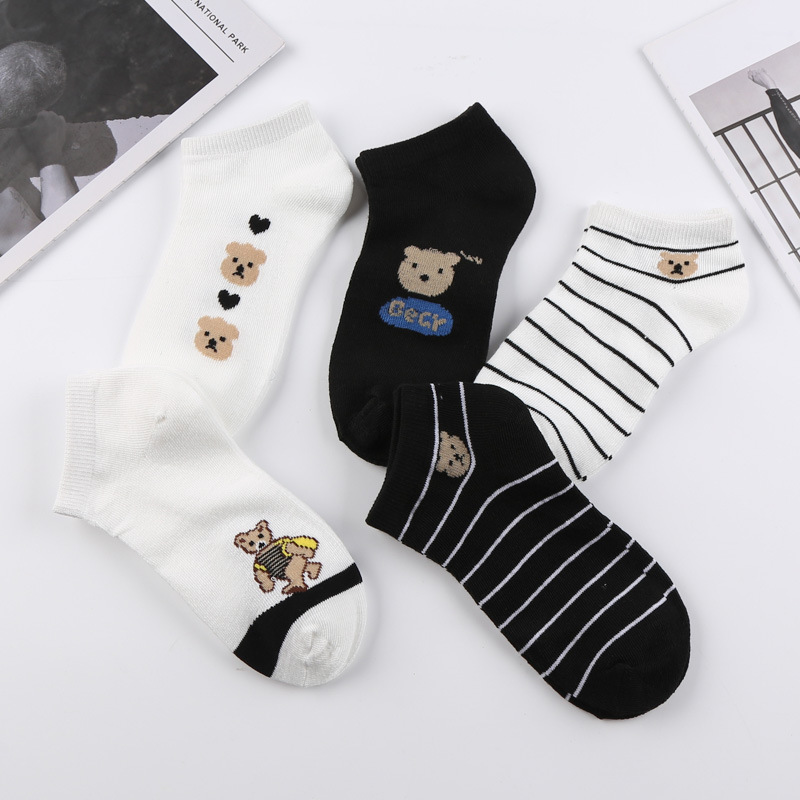 Socks for Women Spring and Autumn Thin Ankle Sock Spring and Summer Low Cut Cotton Socks Cute Female Socks Summer Ins Trendy Cotton Socks for Women