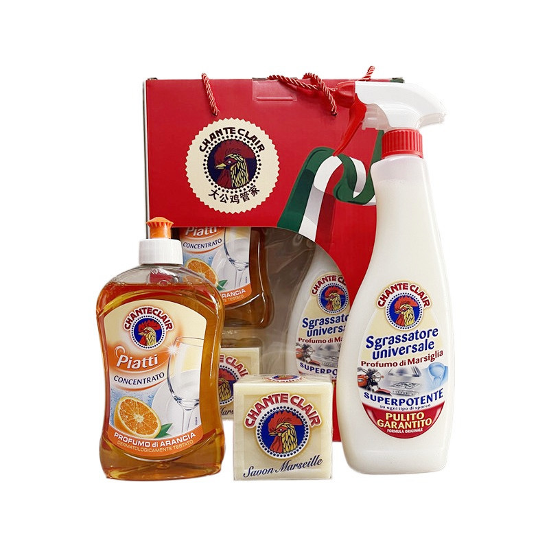 大公鸡三件套公鸡头洗衣液礼盒套装清洁剂肥皂洗洁精礼品批发代发