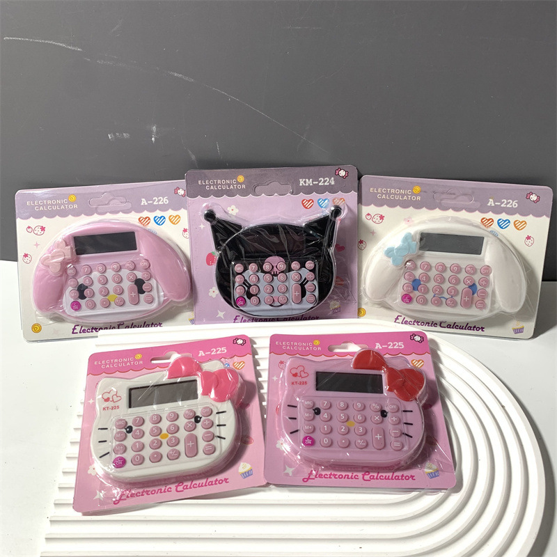 Foreign Trade Cross-Border Sanrio Clow M Modeling Calculator Big Ear Dog 8-Bit Computer Mini-Portable Calculator