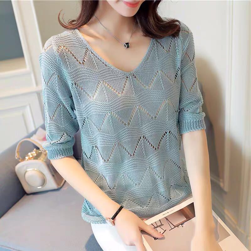 罩衫套头宽松针织图片