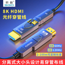 斯格8K光纤micro hdmi转hdmi线摄像机穿管高清线4K@120Hz