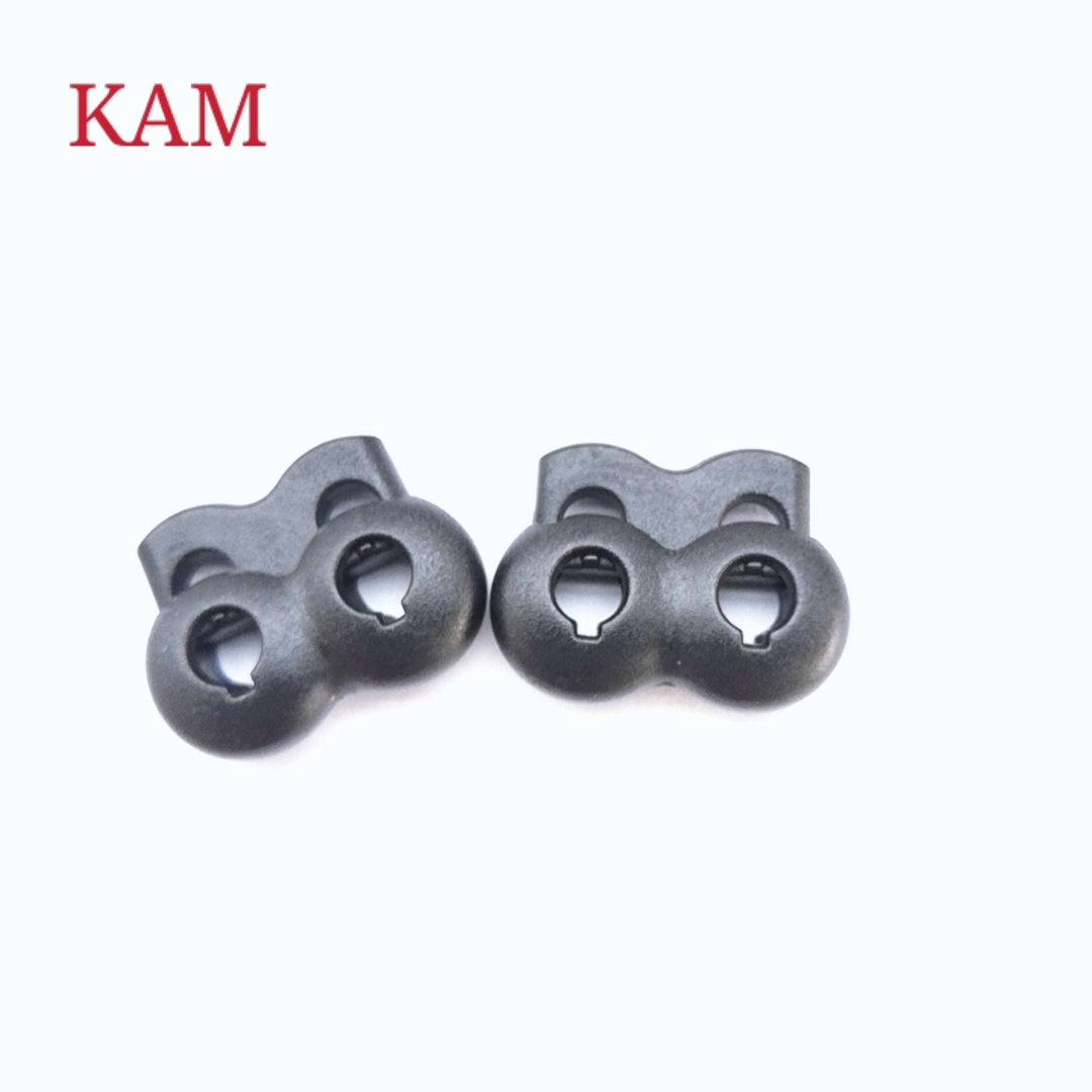 华联KAM厂家直销箱包配件绳扣 塑料弹簧扣 圆珠扣 松紧调节扣