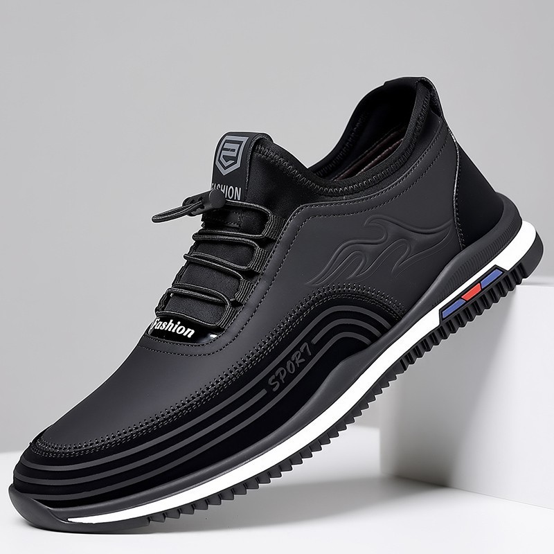 啄木鸟男鞋新款男士休闲鞋运动百搭内增高驾车鞋软底皮鞋男潮