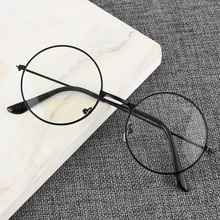 Retro Round Frame Anti-blue Radiation Glasses Ultralight跨境