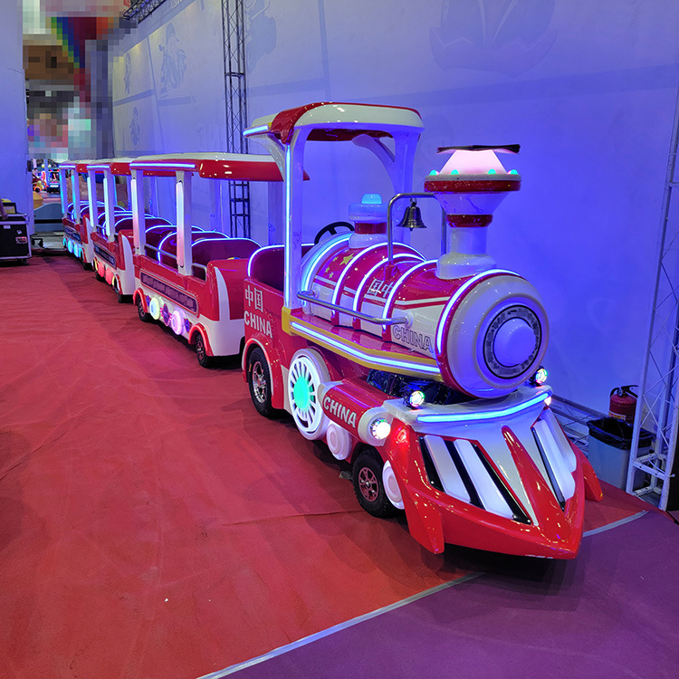 儿童小火车 户外公园商场无轨观光电动小火车 电动儿童小火车