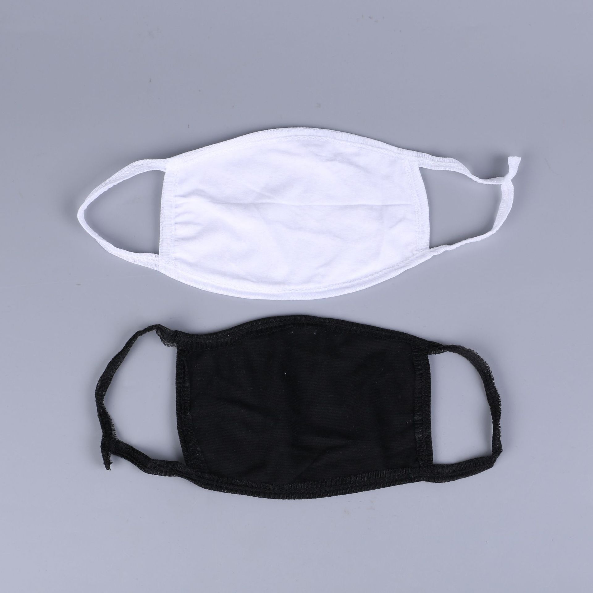 批发三层白布口罩劳保棉布口罩 现可水洗放灰尘汗布黑色棉布口罩