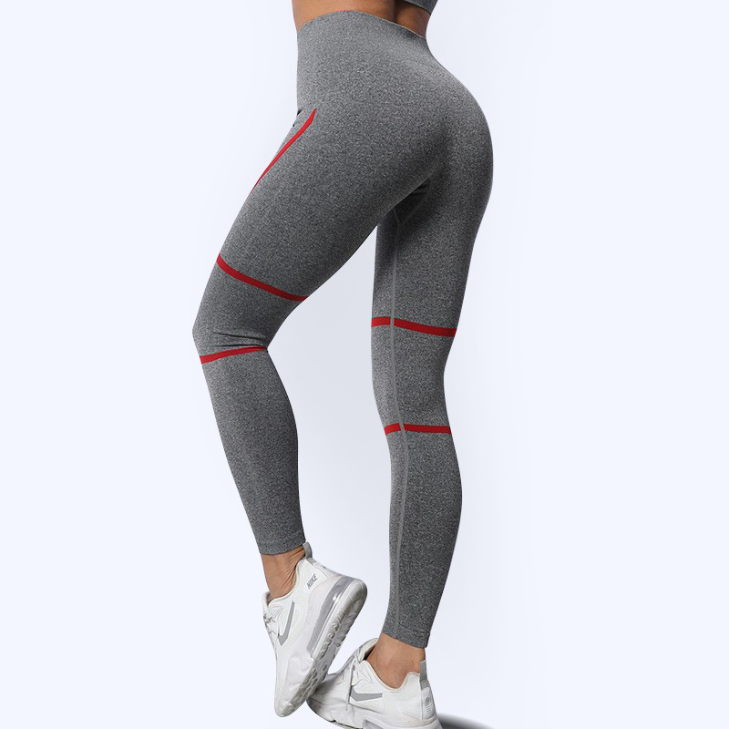 European and American High Waist Hip Lift Seamless Yoga Pants Women's Quick-Drying Tight Sports Pants Lulu Peach Hip Sports Yoga Trousers