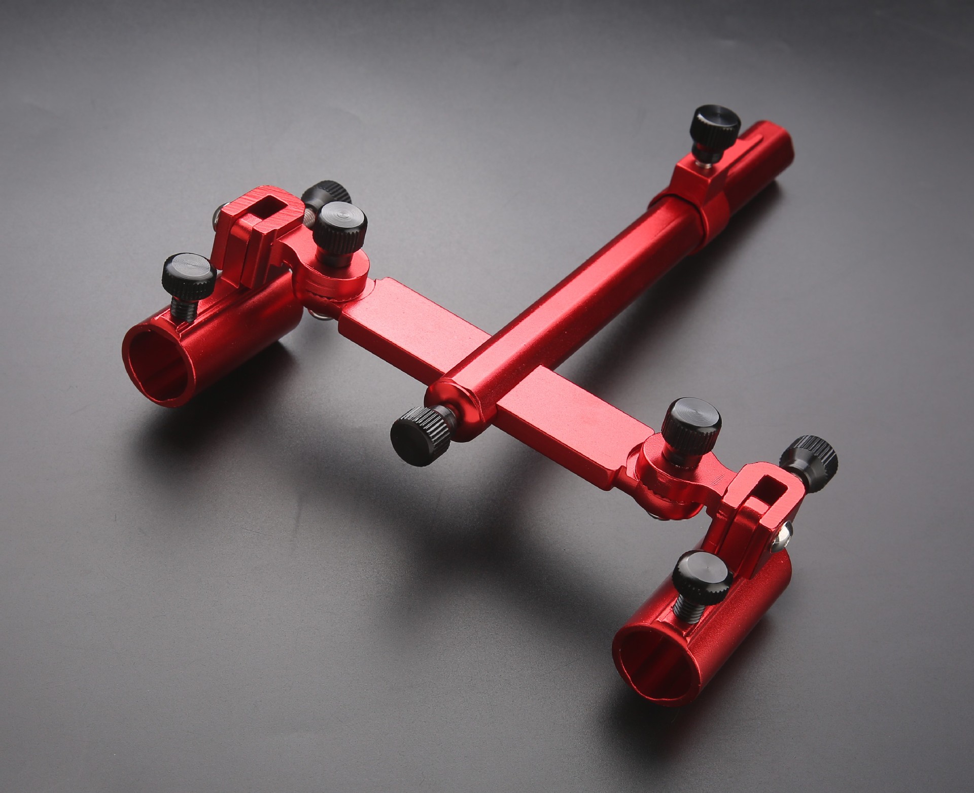 铝镁合金钓箱钓椅双炮台座支架加厚万向可调节双头钓鱼双竿配件