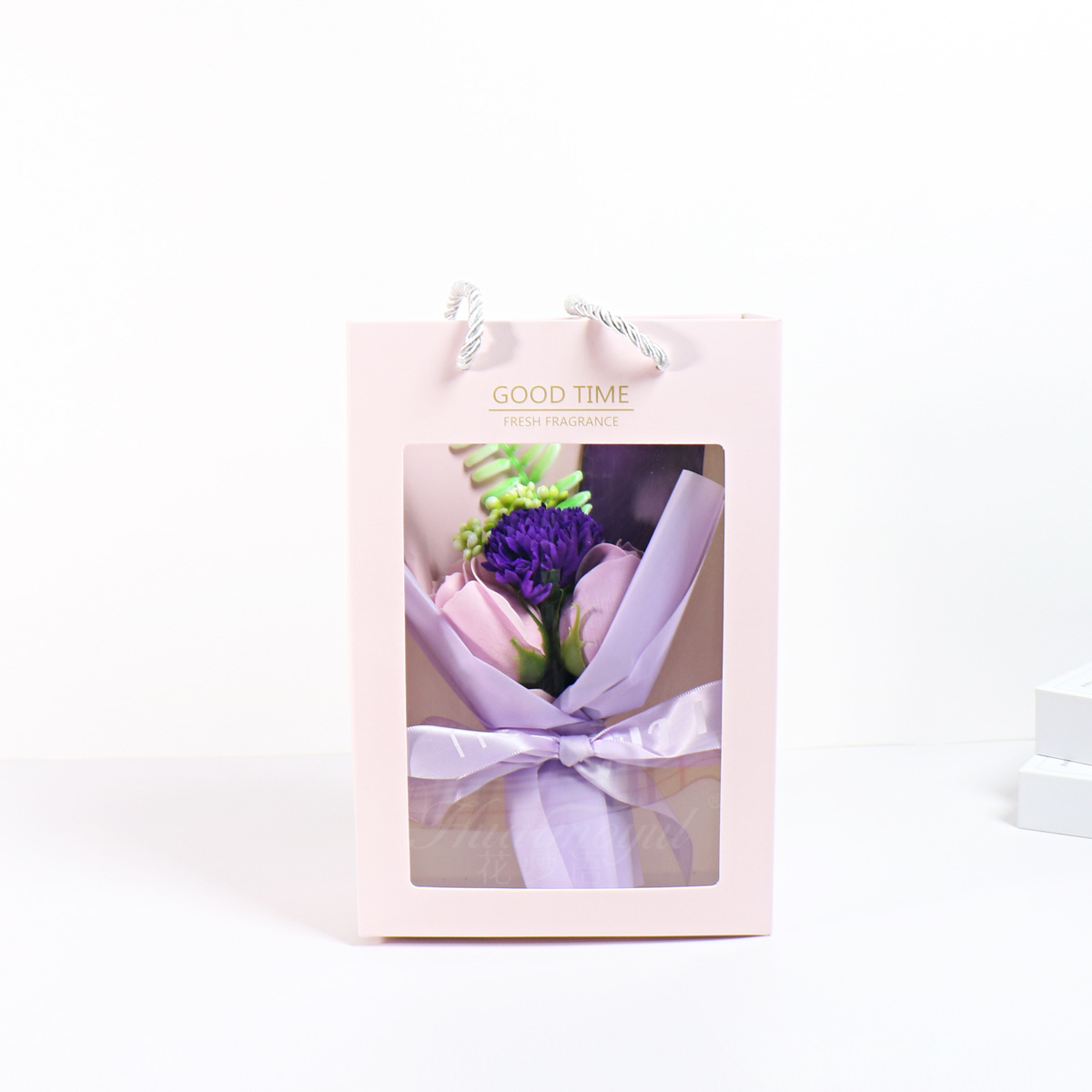 Soap Flower Bouquet Rose Carnation Small Bouquet Gift Box Mother's Day Teacher's Day Valentine's Day Gift Cross-Border