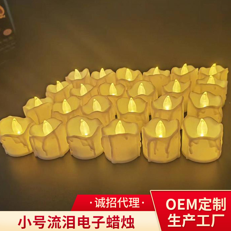 Small Tear Electronic Candle Valentine's Day Candle Dinner Candle Light Festival Atmosphere Decoration