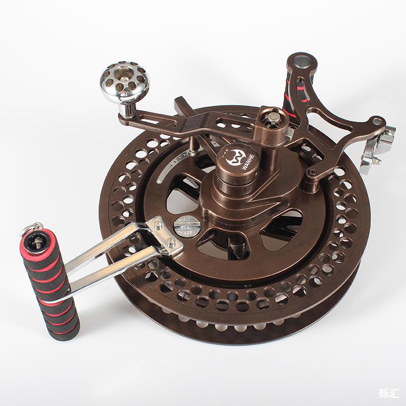 外贸万和变速轮风筝线轮高档专业防倒转手刹风筝轮变速线轮合金省
