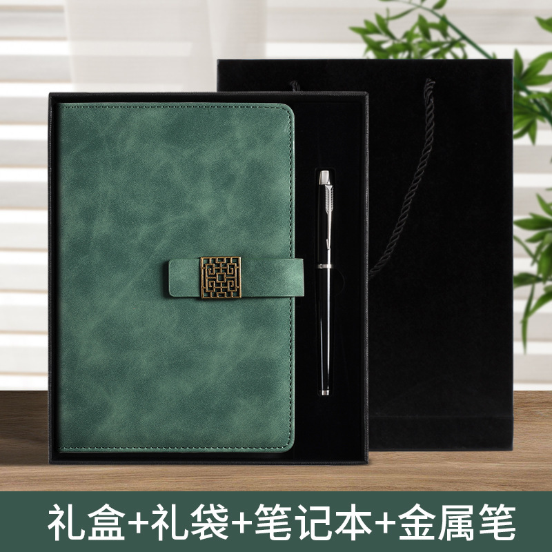 business notebook gift set custom window flower buckle a5 sheepskin notebook buckle notepad gift box custom